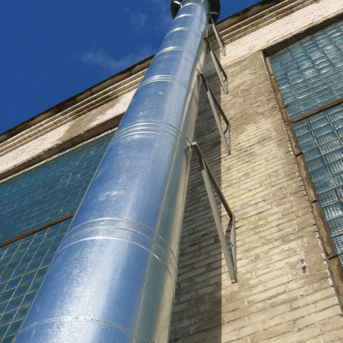 Установка вертикальных воздуховодов вентиляции